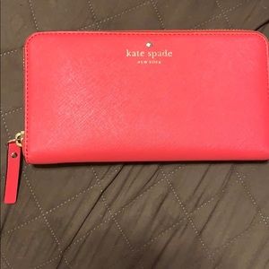 Coral Kate spade wallet